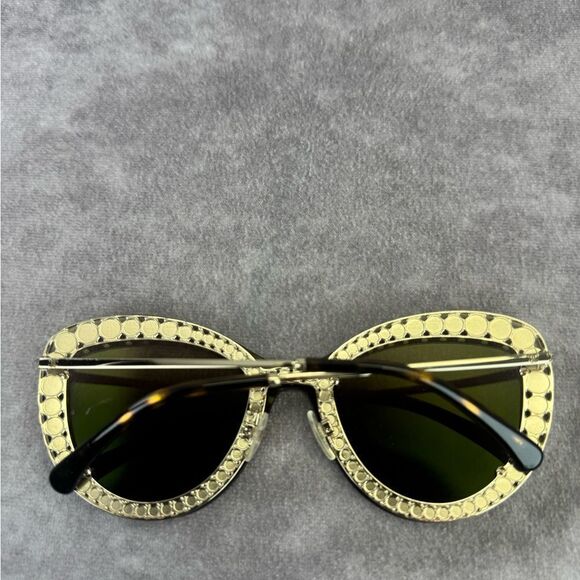 Chanel Acetate Metal Pearl Butterfly Sunglasses 4236-H Brown